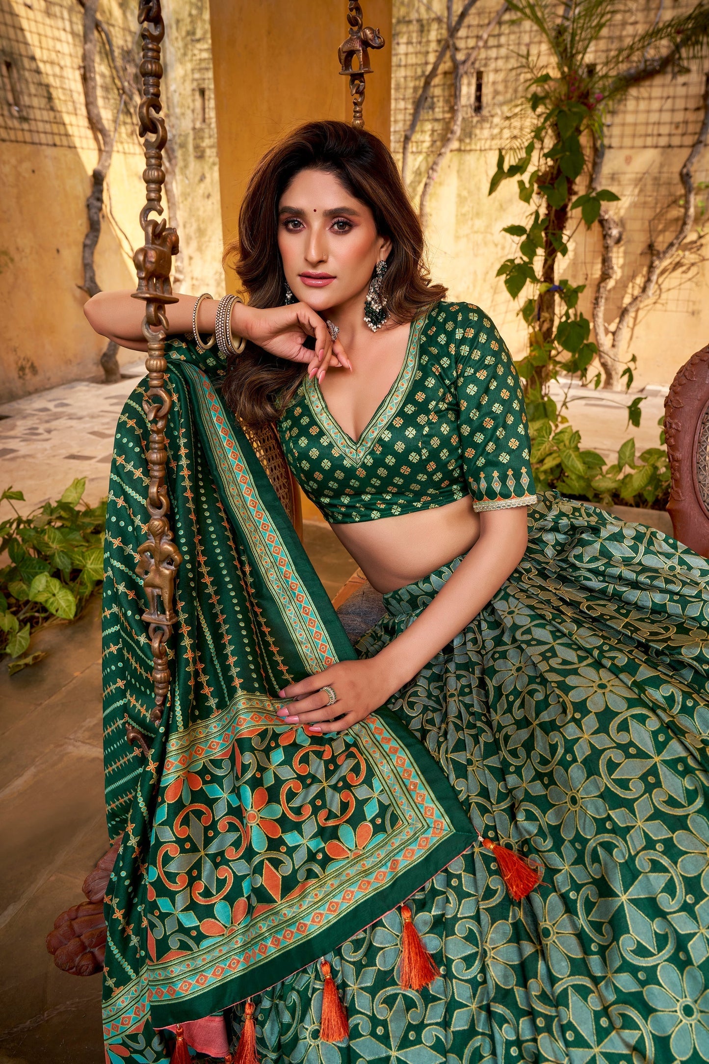 OCCASION SPECIAL TASAR SILK SPARKLE LACE LEHENGA CHOLI WITH DUPATTA (TT10)