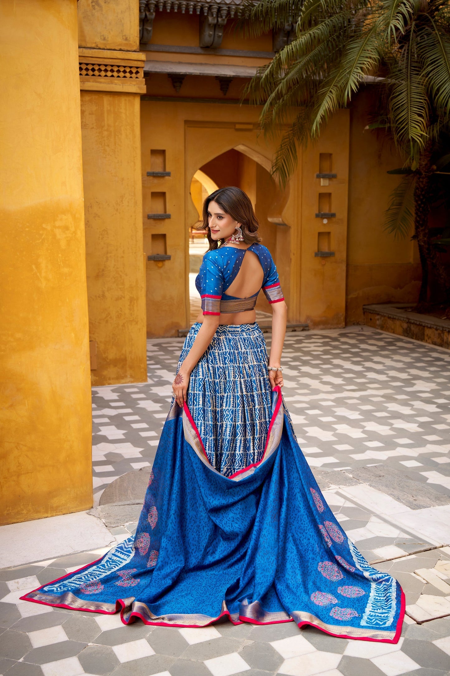 OCCASION SPECIAL DOLA SILK BATIK PRINTED LEHENGA CHOLI WITH DUPATTA (TT09)