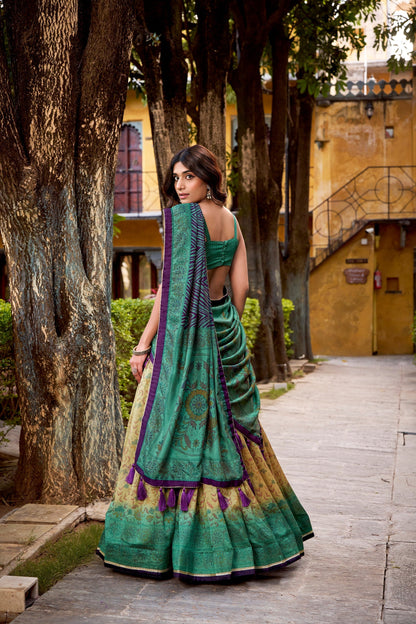 OCCASION SPECIAL VICHITRA SILK LEHENGA CHOLI WITH DUPATTA (TT01)