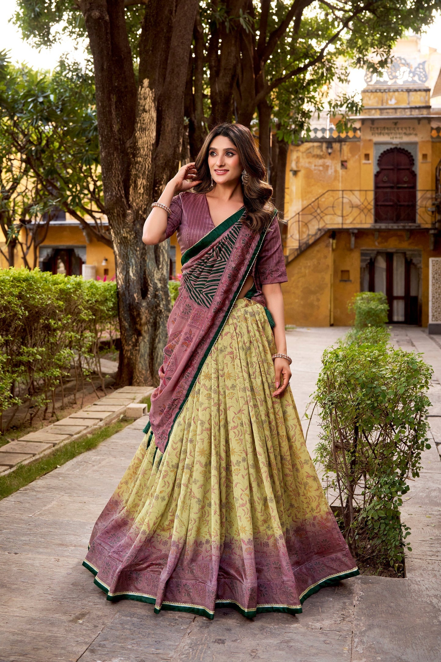 OCCASION SPECIAL VICHITRA SILK LEHENGA CHOLI WITH DUPATTA (TT01)