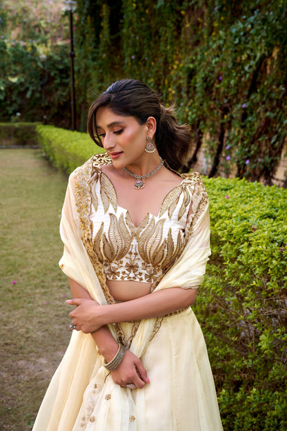 WEDDING SPECIAL CHANDA SILK SEQUINS AND THREAD EMBROIDERED LEHENGA CHOLI WITH DUPATTA (TT08)