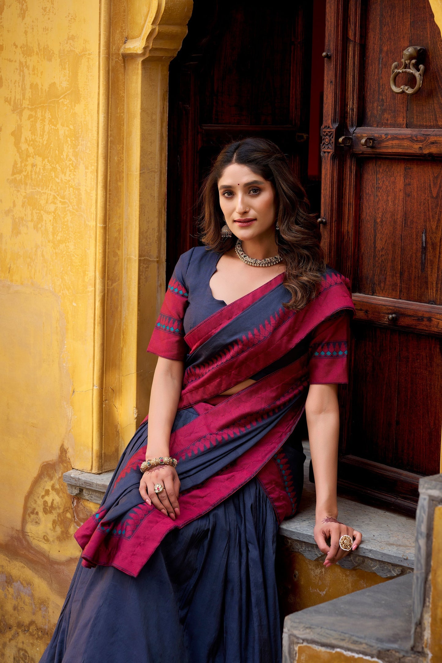 OCCASION SPECIAL PURE CHANDERI THREAD WORK LEHENGA CHOLI WITH DUPATTA (TT15)