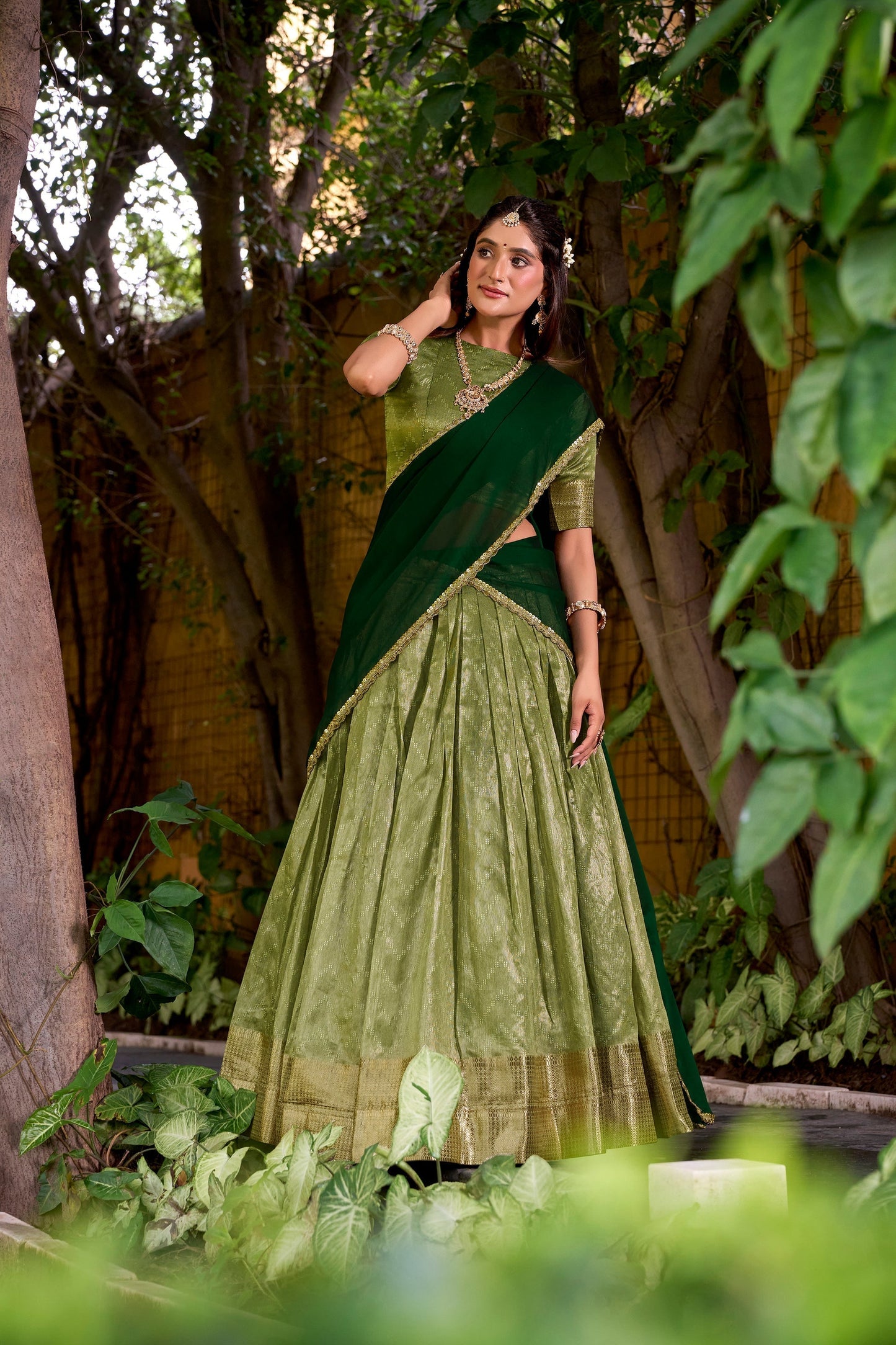 DUPIAN SILK ZARI WEAVING LEHENGA CHOLI WITH DUPATTA (TT19)