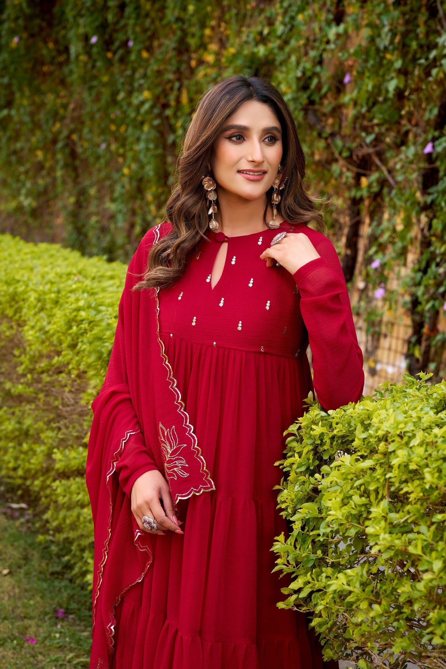 OCCASION SPECIAL MARBLE FABRIC GOWN WITH DUPATTA (TT04)