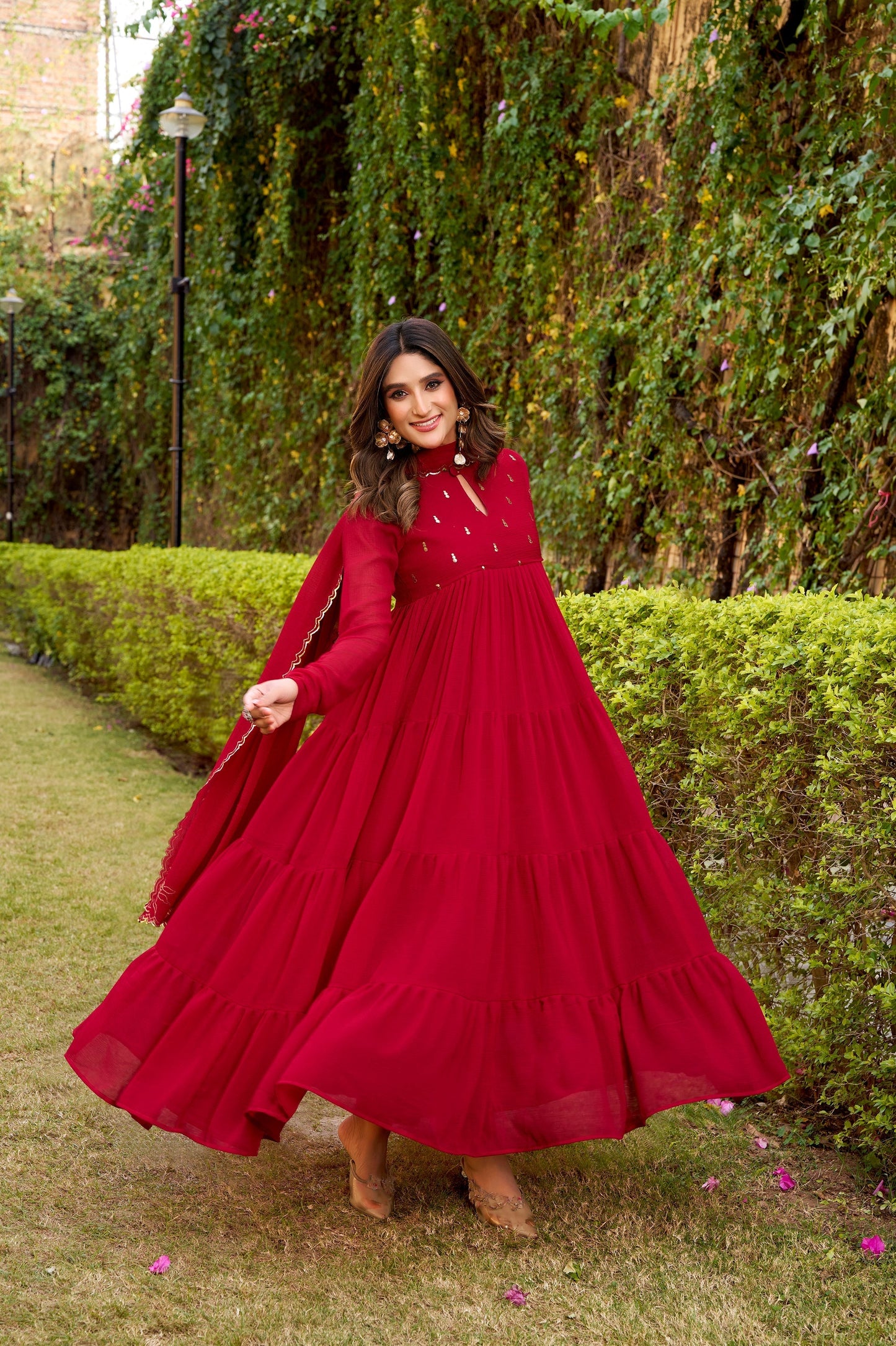 OCCASION SPECIAL MARBLE FABRIC GOWN WITH DUPATTA (TT04)