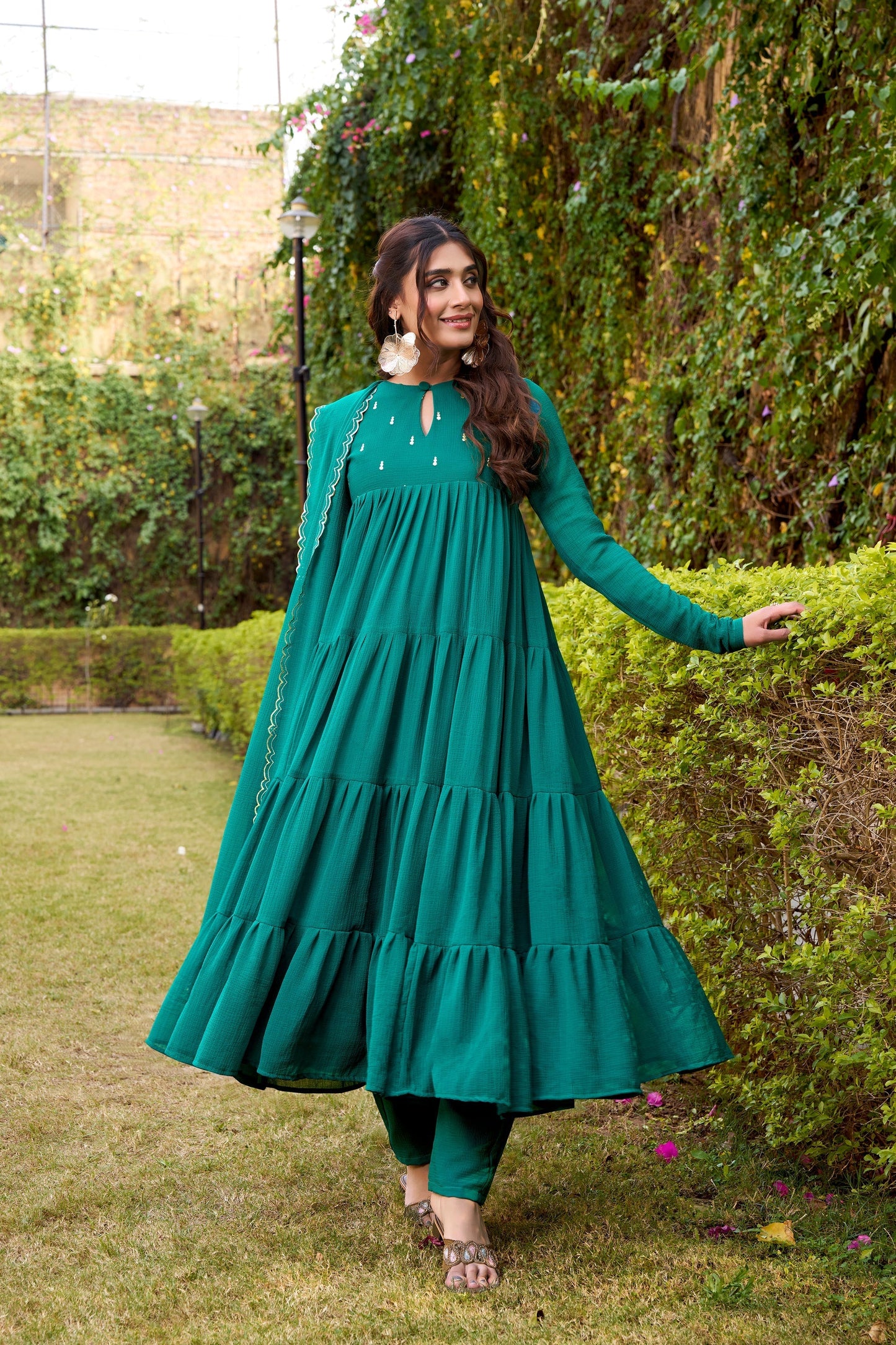 OCCASION SPECIAL MARBLE FABRIC GOWN WITH DUPATTA (TT04)