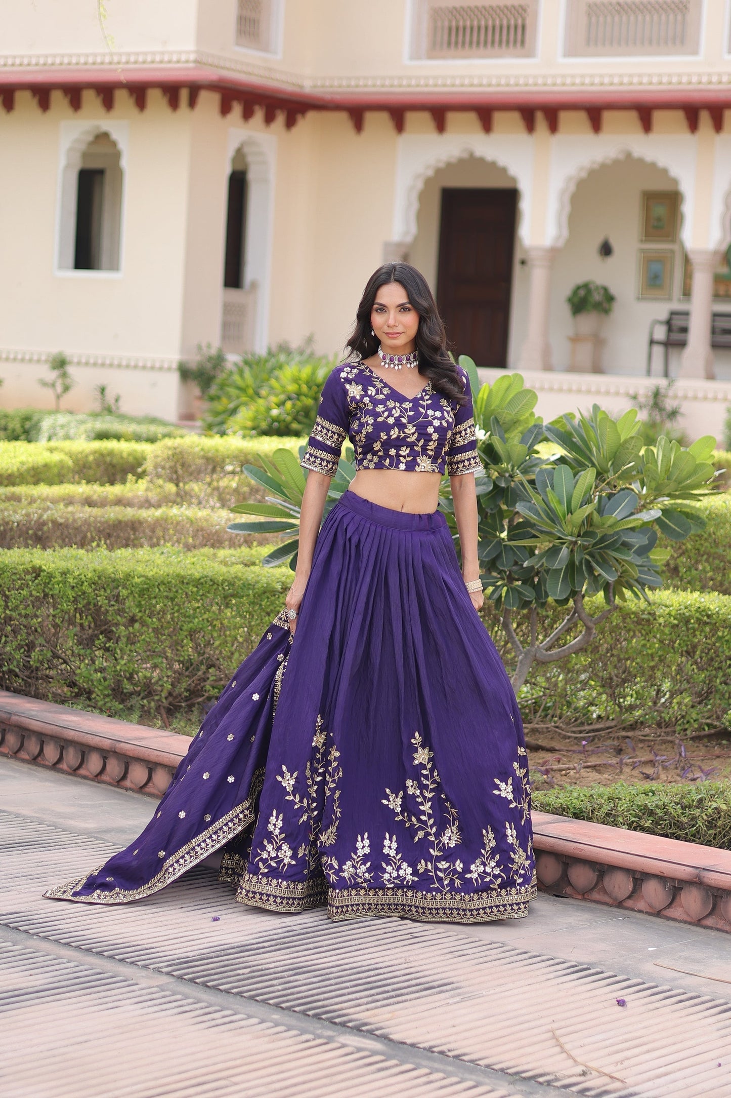 WEDDING SPECIAL NC VICHITRA SILK HEAVY SEQUINS EMBROIDERED LEHENGA CHOLI WITH DUPATTA (TT12)
