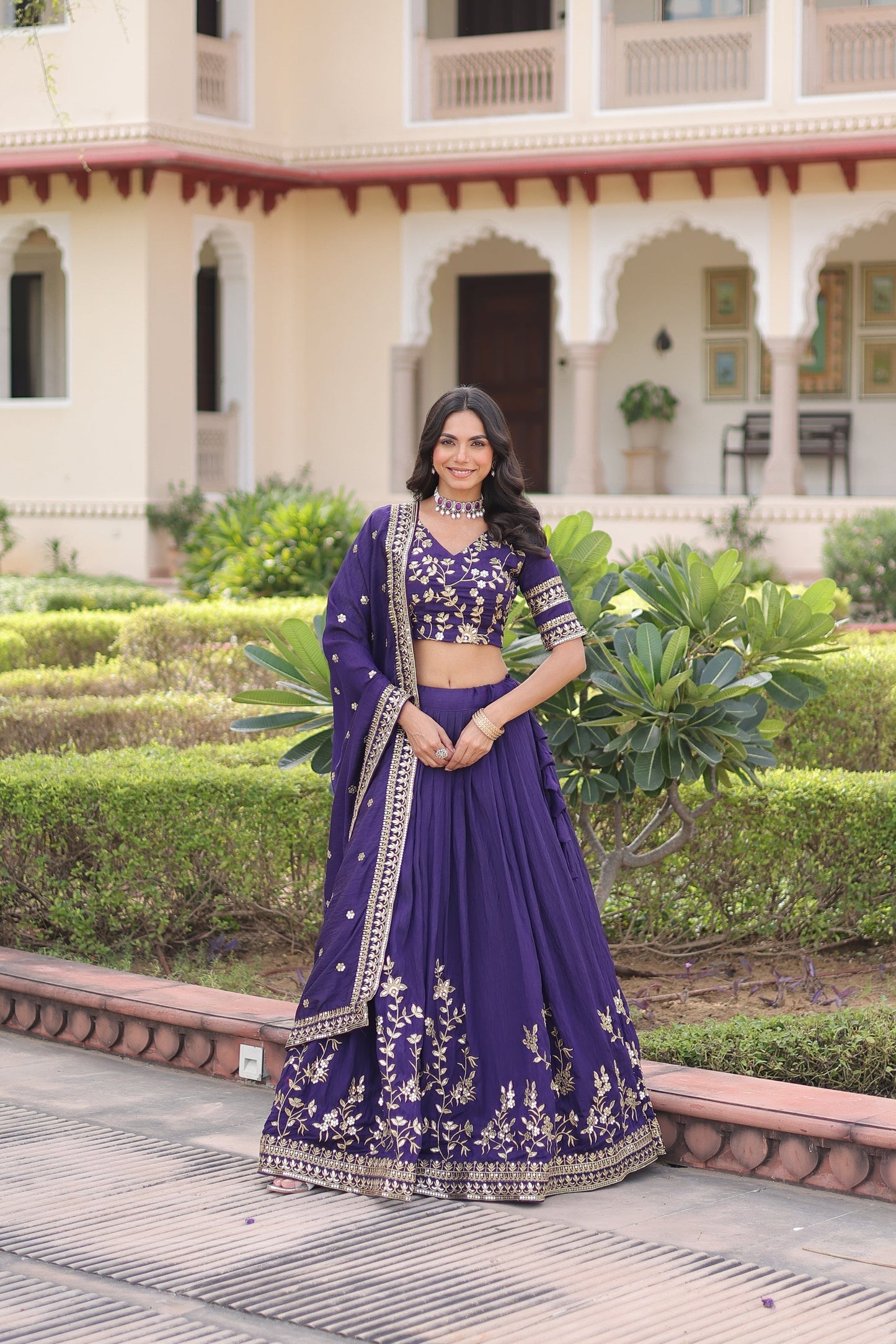 WEDDING SPECIAL NC VICHITRA SILK HEAVY SEQUINS EMBROIDERED LEHENGA CHOLI WITH DUPATTA (TT12)