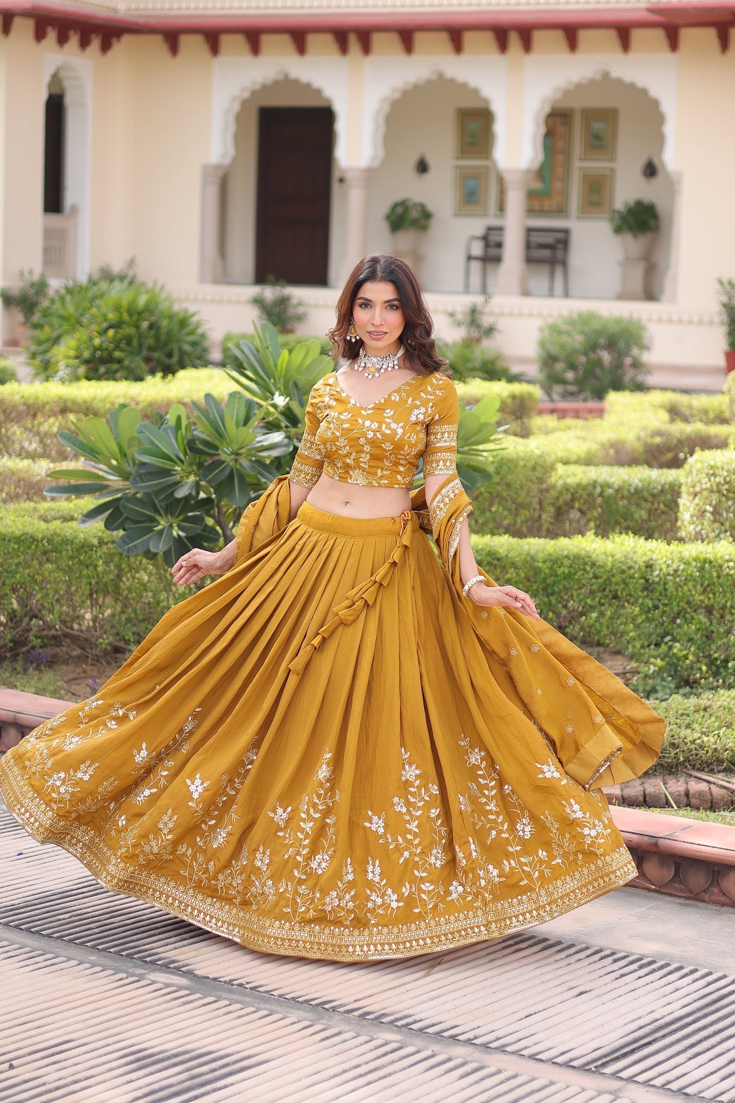 WEDDING SPECIAL NC VICHITRA SILK HEAVY SEQUINS EMBROIDERED LEHENGA CHOLI WITH DUPATTA (TT12)