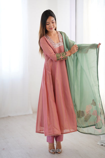 OCCASION SPECIAL TISSUE SILK HANDWORK TOP BOTOM WITH DUPATTA (TT20)