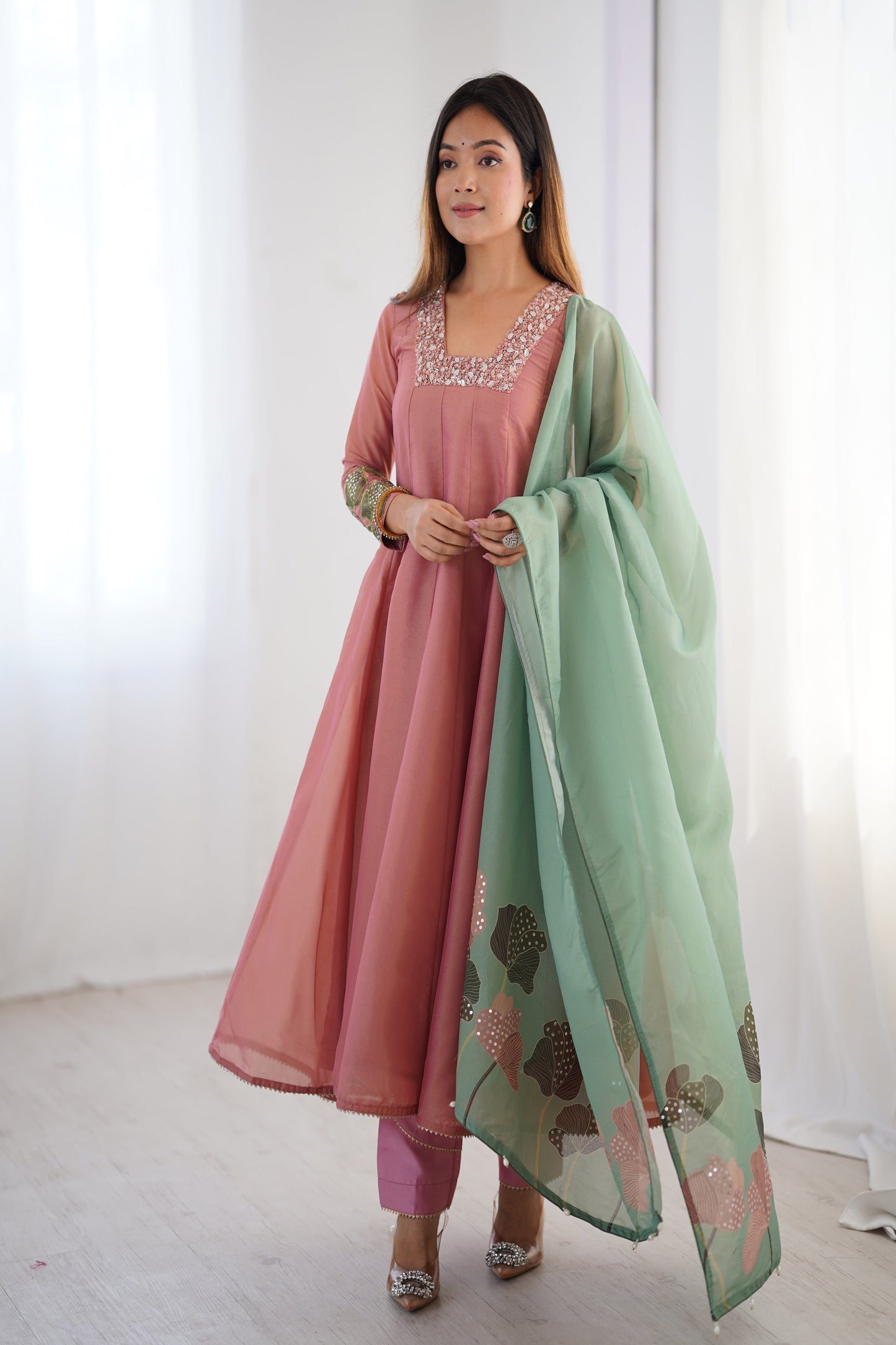 OCCASION SPECIAL TISSUE SILK HANDWORK TOP BOTOM WITH DUPATTA (TT20)